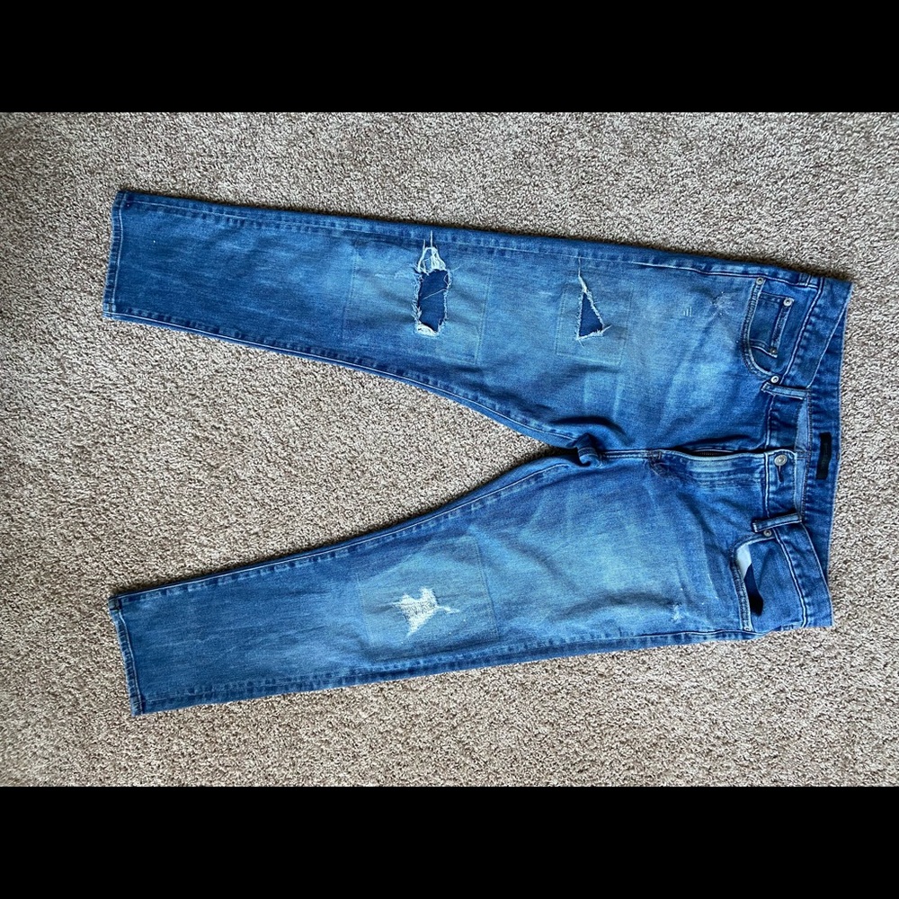 Uniqlo Slim Fit Ripped Jeans 35x34